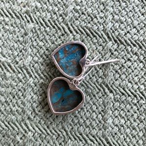 Jewelry - Turquoise Blue Copper Sterling Silver Earrings Jewelry - Turquoise Blue Copper Sterling Silver Earrings